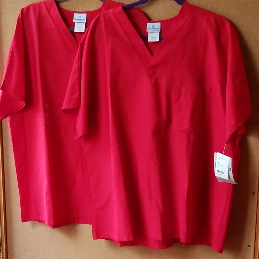 2 Scrub Tops! fundamentals by White Swan unisex